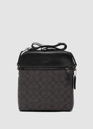 🦁 coach houston flight bag in signature canvas brown