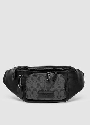 🦁 coach track belt bag grey/black