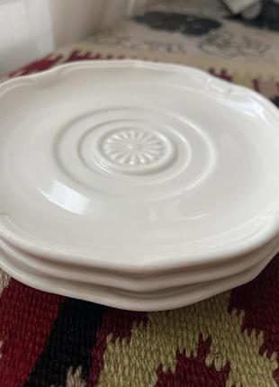 3 білі блюдця з колекції villeroy & boch la scala, модель 16-3318-1280