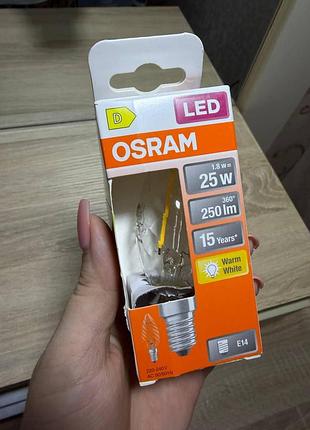 Светодиодная лампа osram led retrofit classic с филаментной технологией и цоколем e14