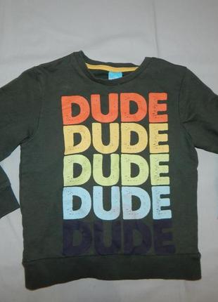 Свитшот толстовка модная на 5-6 лет dude