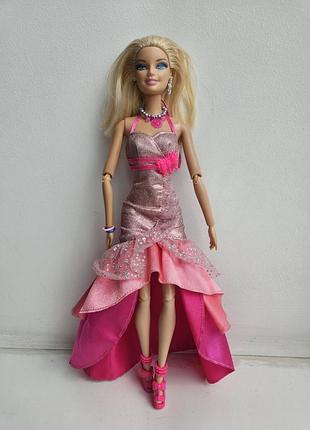 Кукла mattel барби-модница в розовом платье стиль