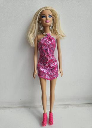 Фигурка куклы mattel barbie pink dress 2012, эксклюзивная для target, блестящая