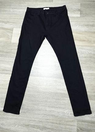 Мужские чёрные джинсы topman , размер по бирке - 36/34 stretch skinny .
