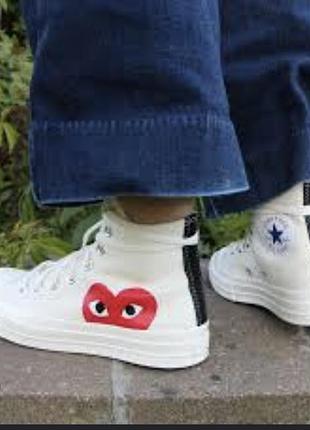 Кеды converse comme des garcons play cream 10