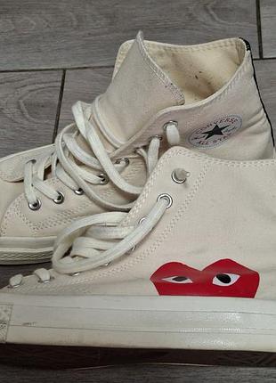 Кеды converse comme des garcons play cream 3