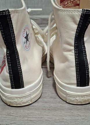 Кеды converse comme des garcons play cream 8