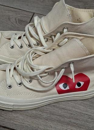 Кеды converse comme des garcons play cream 5