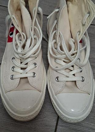 Кеды converse comme des garcons play cream 6