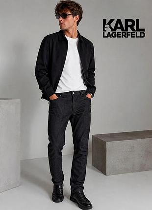 Оригинальные мужские серые джинсы слим lagerfeld
