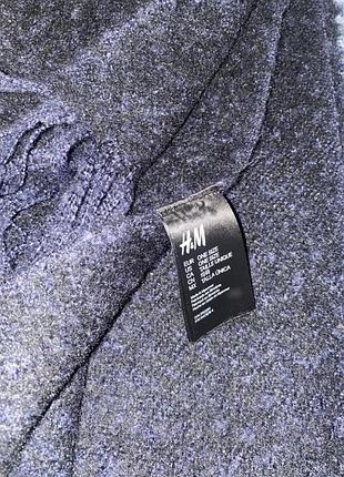 Теплий темно-синій шарф палантин від h&m
