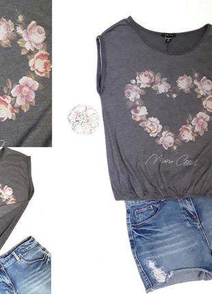 Нарядная футболочка с имитацией вышивки от amisu