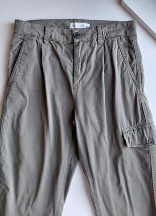 Штани карго хлопчику zara хакі 134 котон
