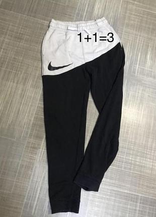Nike 💙підлітковий одяг /біло/чорні спортивні  штани 💛на зріст 158  см 13 років