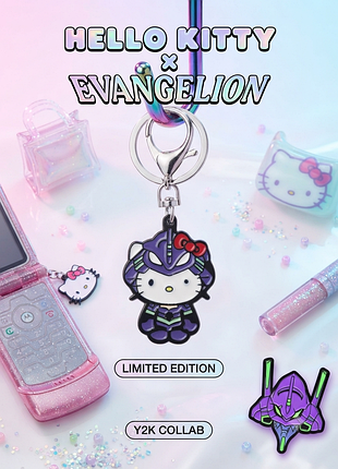 🌸 ексклюзивний колекційний брелок: hello kitty x evangelion (unit-01) 🌸