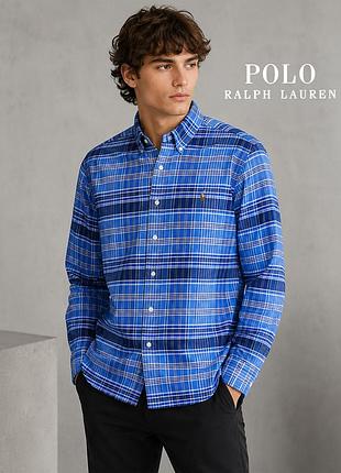 Оригинальная мужская рубашка в клетку polo ralph lauren l