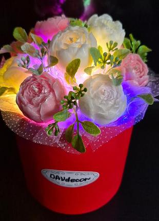 Букет из 11 свечей "полуоны" с led-подсветкой 🌸