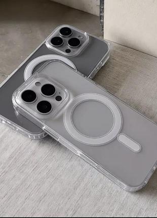 Прозорий магнітний чохол magsafe для iphone 17 pro
