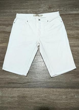 Мужские белые джинсовые шорты topman , размер 32 , 100% хлопок .
