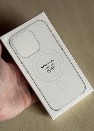 Оригінальний прозорий чохол apple clear case з magsafe для iphone 14 pro — стан нового (у коробці)