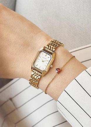 Годинник burker petite isabel gold white +браслет сердечко