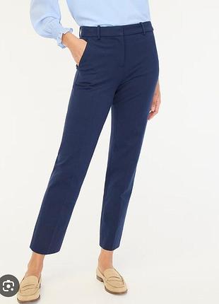 Брюки синие классические прямые базовые j.crew cameron