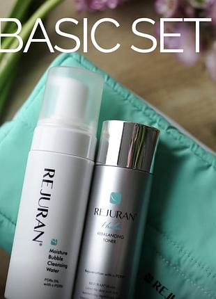 Зволожуюча піна для вмивання rejuran moisture bubble cleansing water 150мл тонік для відновлення балансу шкіри rejuran healer rebalancing toner 120мл