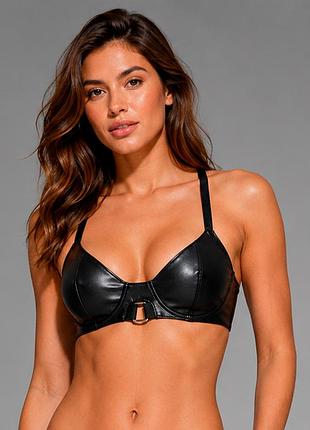Новый черный топ из эко кожи shein м-l