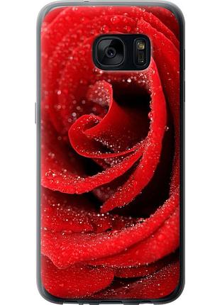 Чехол 2d пластиковый на телефон samsung galaxy s7 g930f красная роза "529t-106-58250"