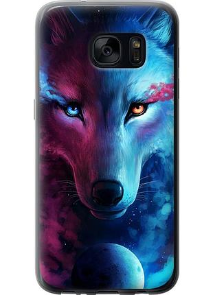 Чехол 2d пластиковый на телефон samsung galaxy s7 g930f арт-волк "3999t-106-58250"