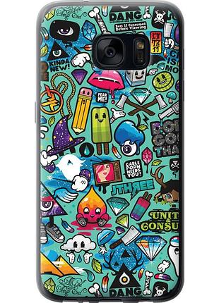 Чехол 2d пластиковый на телефон samsung galaxy s7 g930f стикер бомбинг 1 "693t-106-58250"
