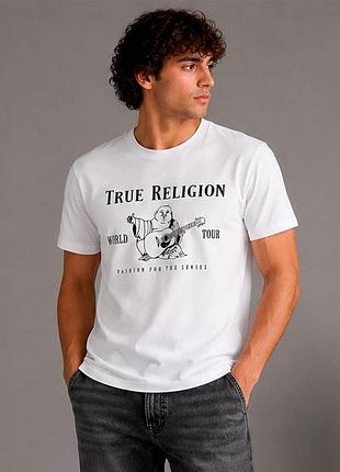 Новая белая оригинальная базовая футболка с рисунком true religion
