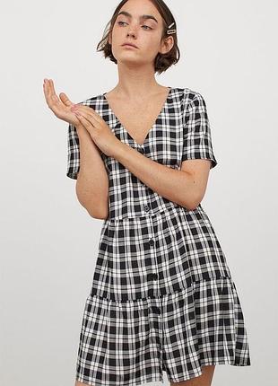 Сукня жіноча h&m літня сукня в клітинку 38/10