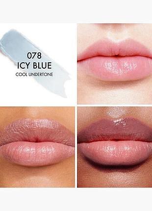 Бальзам для губ dior addict lip glow 078 icy blue