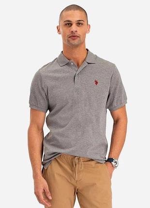 Поло чоловіче u.s.polo assn 113045-9800a(heather gray) m сіре