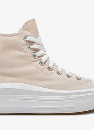 Жіночі кеди converse рожеві на платформі