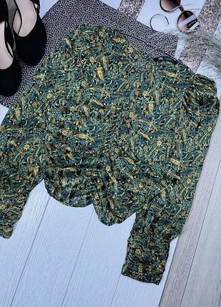 Літня блуза zara s шифонова блуза прозора коротка блуза з люрексом блискуча блуза
