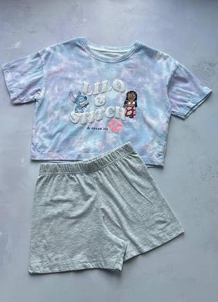 Піжама на дівчинку літня стіч lilo&stitch disney&primark р.128 см (7-8 років)