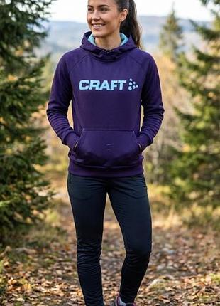 Спортивная толстовка кофта с капюшоном женская craft s