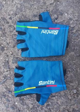 Велосипедные летние перчатки santini uci official rainbow unisex
