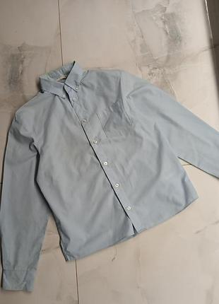 Блакитна сорочка на хлопчика 158р  h&m