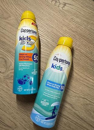 Сонцезахисний спрей coppertone kids spf 50 (2 шт., нові, термін придатності закінчився)