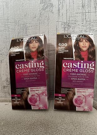 L’oreal paris casting créme gloss відтінок 600 грецький горіх