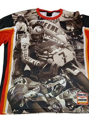 Винтажная футболка для любителей мотоспорта barry sheene grand rrix 1976/77