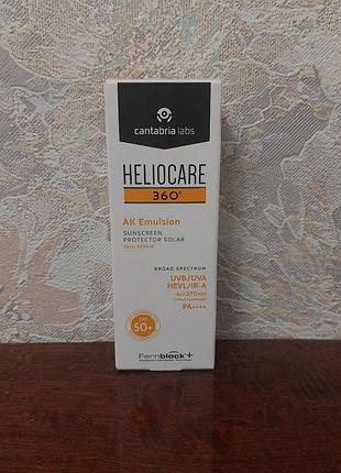 Сонцезахисний крем ак з захистом spf 50+ cantabria labs heliocare 360 ​​md ak fluid sunscreen 50мл