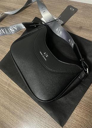 Сумка armani чорна крос боді