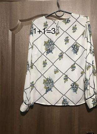 Primark💙жіночий одяг/ блуза з квіточками 💛42/xl/50