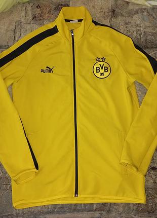 Олімпійка спортивна кофта на замку bvb puma боруссія дортмунд жовта borussia dortmund