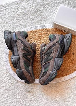 Стильные кроссовки new balance 9060 beef and broccoli brown black
