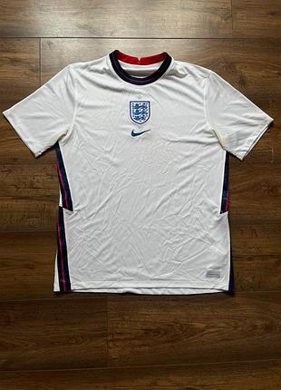 Футбольна футболка збірна англії nike m-l 20/21 dri-fit біла спортивна тренувальна